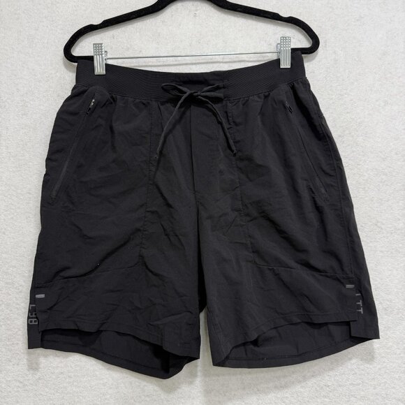 Lululemon Shorts Mens Medium Black License to Train Lined Zip Pockets 7 Inch - Picture 1 of 7